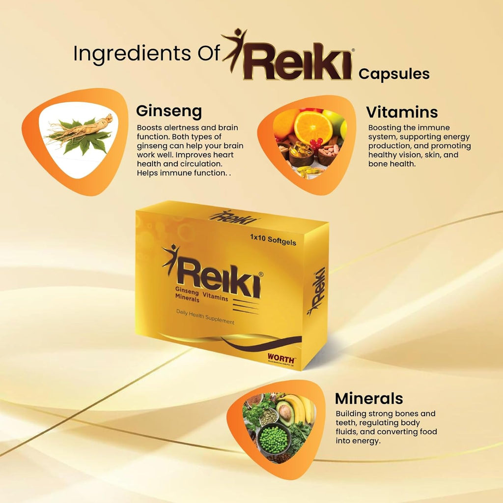 Reiki Multivitamin Capsules (10 Softgel Capsules)