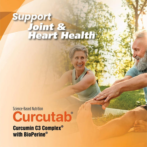 Curcutab Curcumin C3 Complex with BioPerine | Potent Antioxidant & Anti-Inflammatory Supplement for Adults | Patented Formula